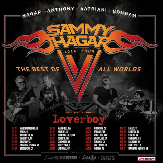 Sammy Hagar 2024 Dates Avril Jessamine